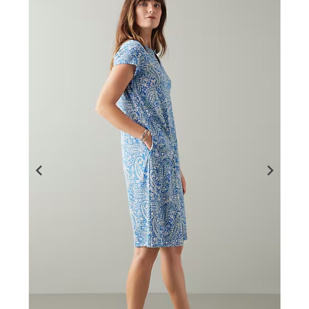 J.Jill Blue Paisley Women's A-Line Dress, NWT, M - Picture 4 of 7